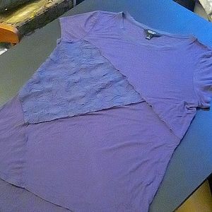 Simply Vera by Vera Wang, Unique Navy Blue T-Shirt, Size Small